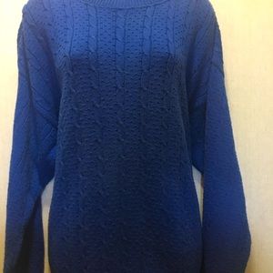 Vintage Talbot’s cobalt blue cable knit sweater